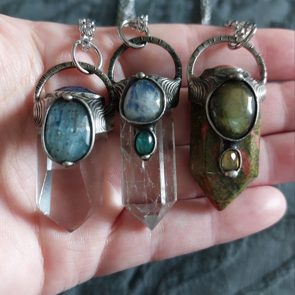 Crystal Pendant Necklace OOAK